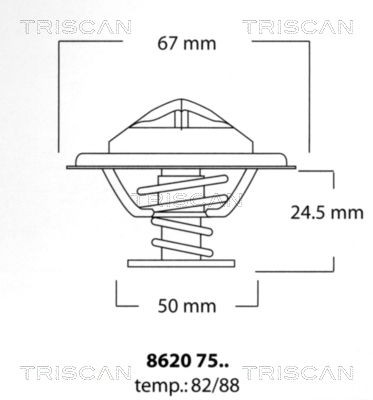 TRISCAN 86207588 Engine thermostat 7700703136