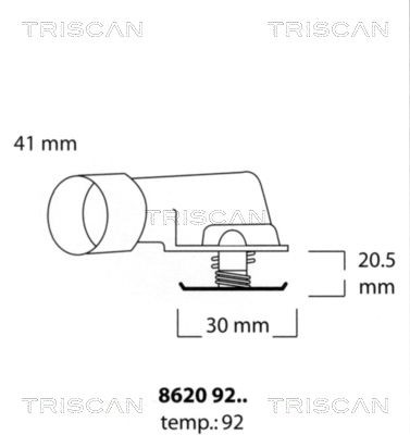 TRISCAN 86209292 Engine thermostat 4623815