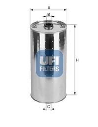 UFI Filter Insert Inner Diameter 2: 14mm, Ø: 98mm, Height: 111mm Oil filters 20.012.02 buy