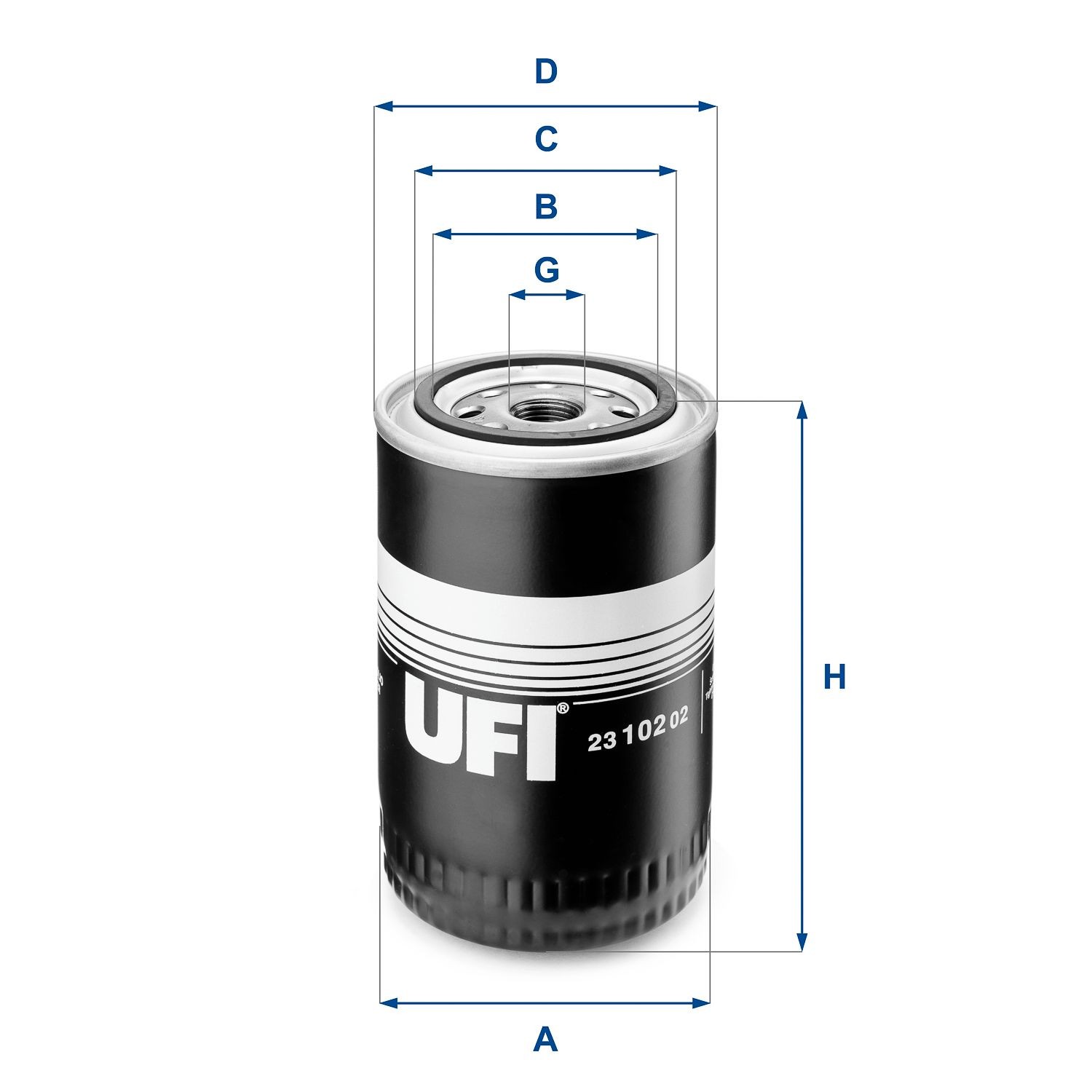 UFI 23.102.02 Oil filter T 64101001