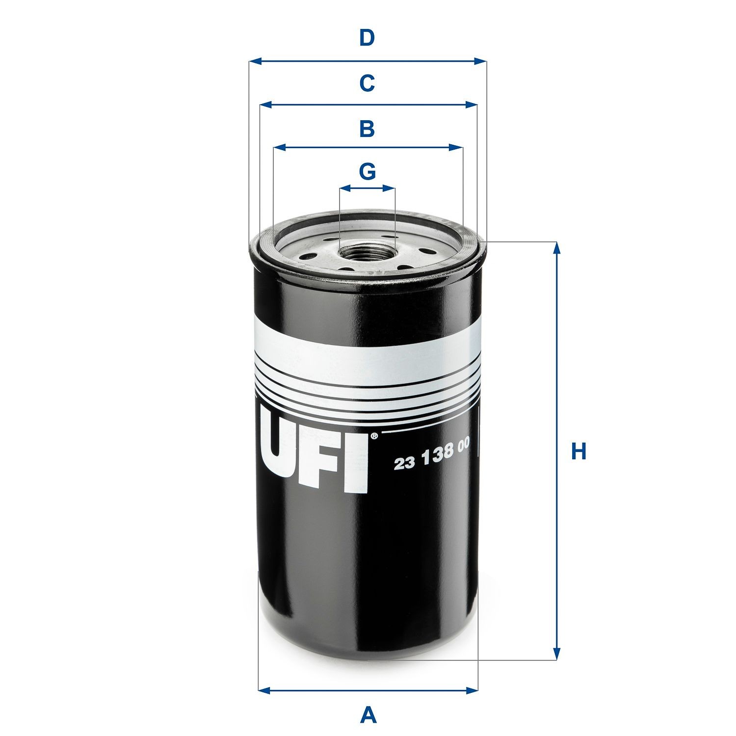UFI 3/4-16 UNF, with one anti-return valve Inner Diameter 2: 61mm, Outer Diameter 2: 71mm, Ø: 76, 78mm, Height: 149mm Oil filters 23.138.00 buy