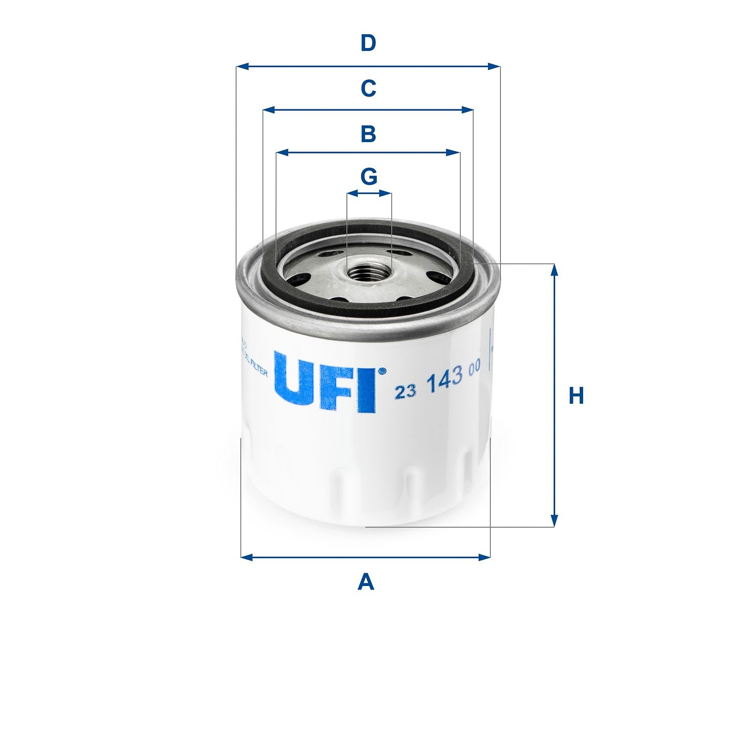 UFI M 14 X 1,5 Inner Diameter 2: 56mm, Outer Diameter 2: 71mm, Ø: 78mm, Height: 79mm Oil filters 23.143.00 buy