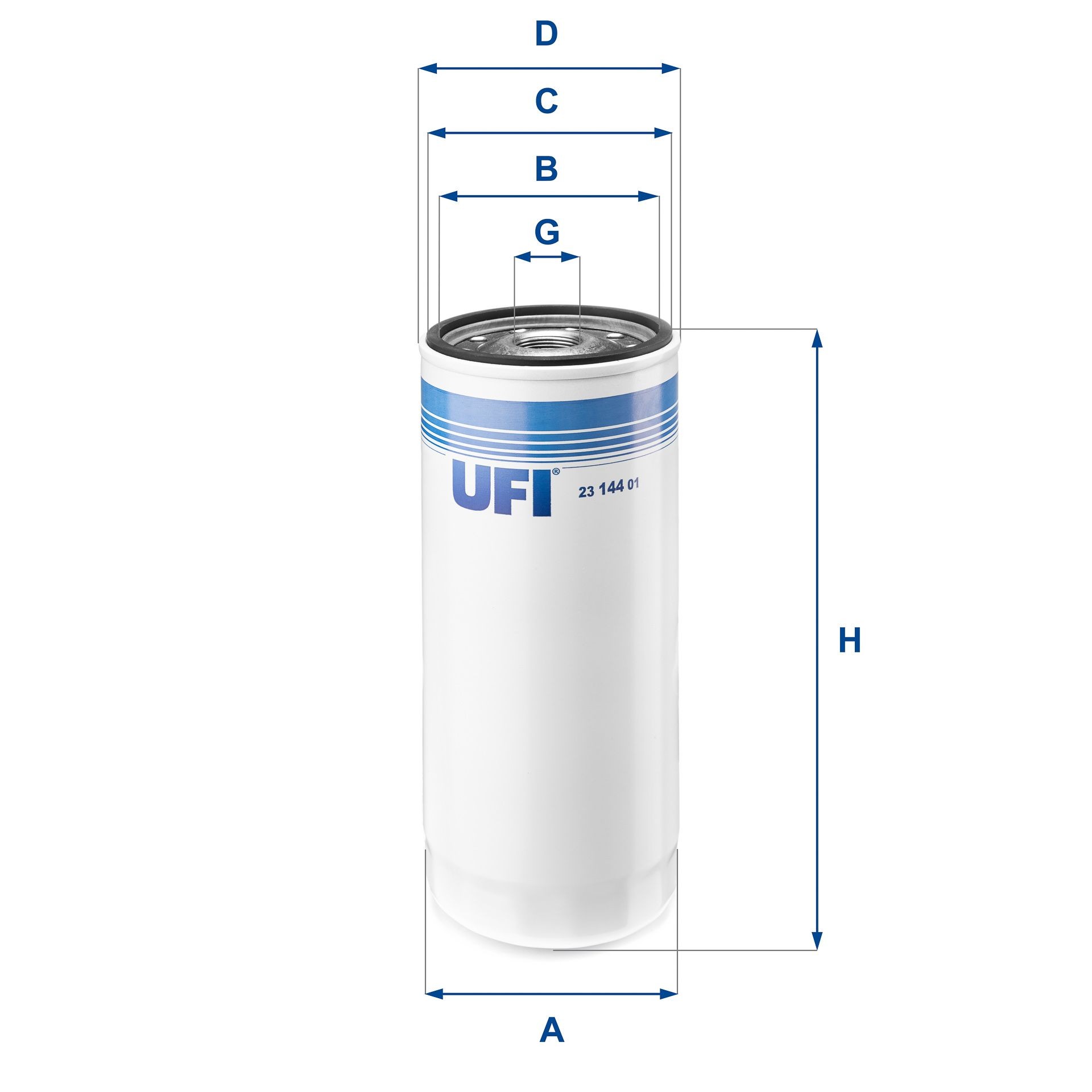 UFI 23.144.01 Oil filter 000 983 0622
