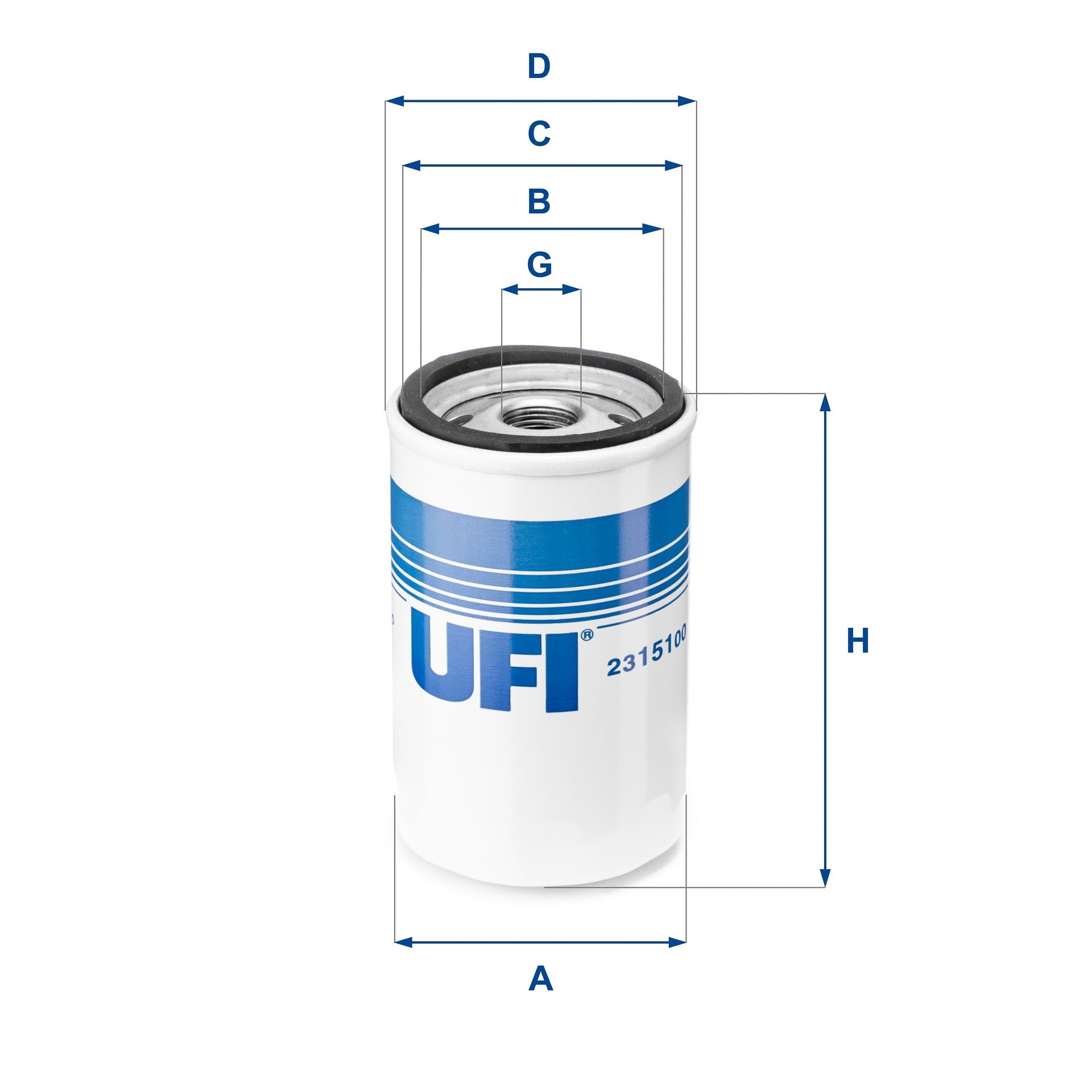 UFI 23.151.00 Oil filter 5443 746