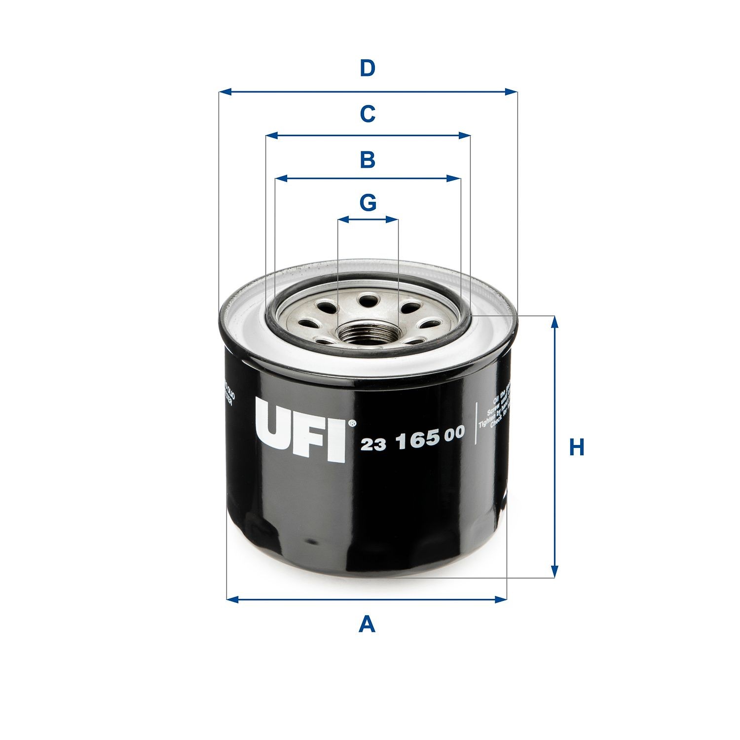 UFI 23.165.00 Oil filter 8-94243502-0