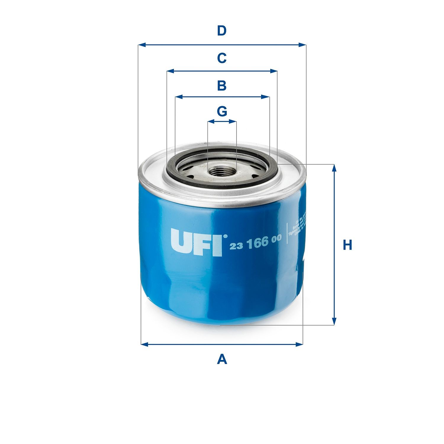 UFI 23.166.00 Oil filter 60 810 474