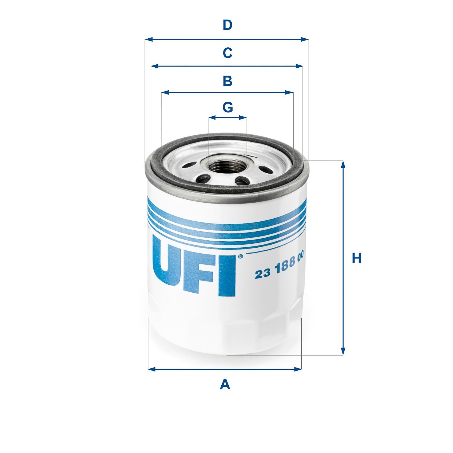 UFI 2318800 Engine oil filter FORD Escort Mk4 Estate (AWF, AVF) 1.3 69 hp Petrol 1987