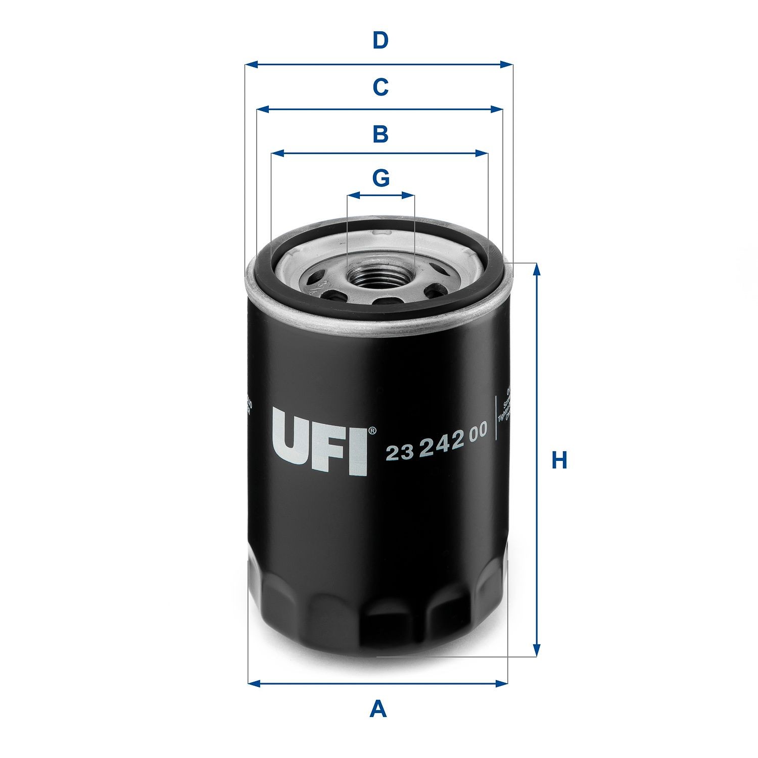 UFI 3/4-16 UNF, with one anti-return valve, Spin-on Filter Inner Diameter 2: 61mm, Outer Diameter 2: 71mm, Ø: 76, 78mm, Height: 96,5mm Oil filters 23.242.00 buy