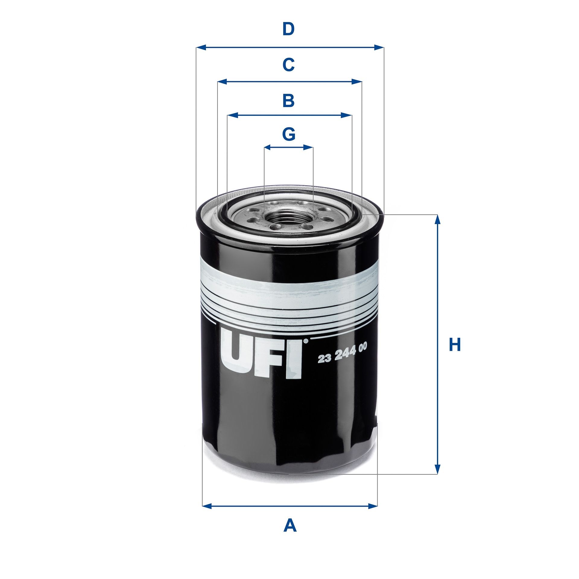 UFI 23.244.00 Oil filter 1-12 UNF, with one anti-return valve, Spin-on Filter