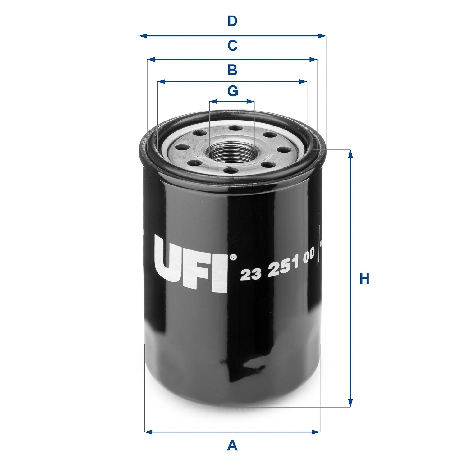 UFI 23.251.00 Oil filter 16510-61A30