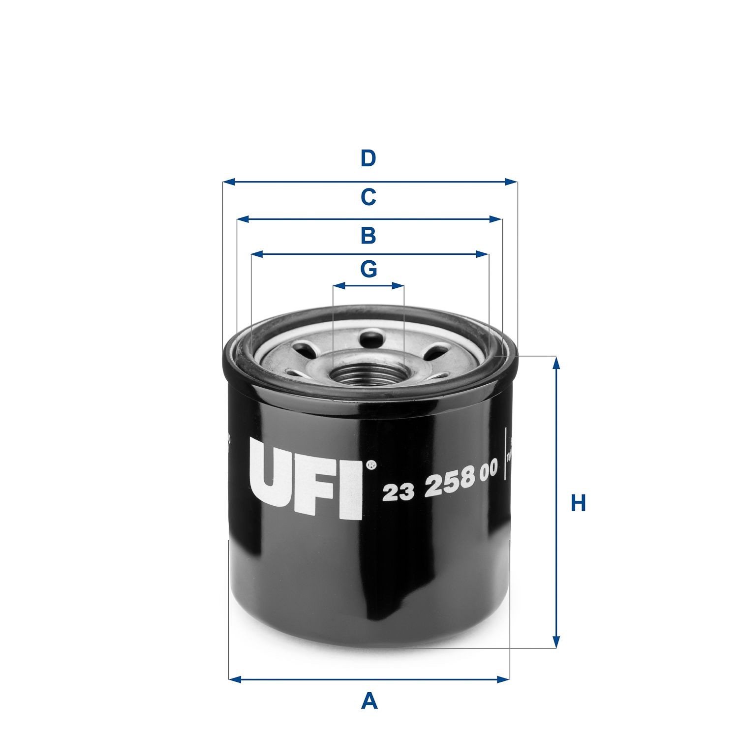 UFI 23.258.00 Oil filter 15400-PFB-014