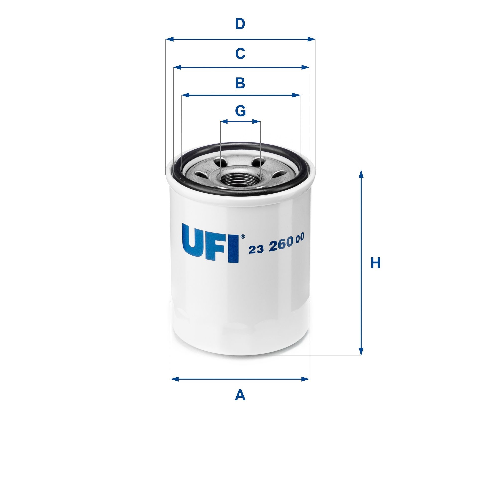 Original UFI Oil filters 23.260.00 for KIA SPORTAGE
