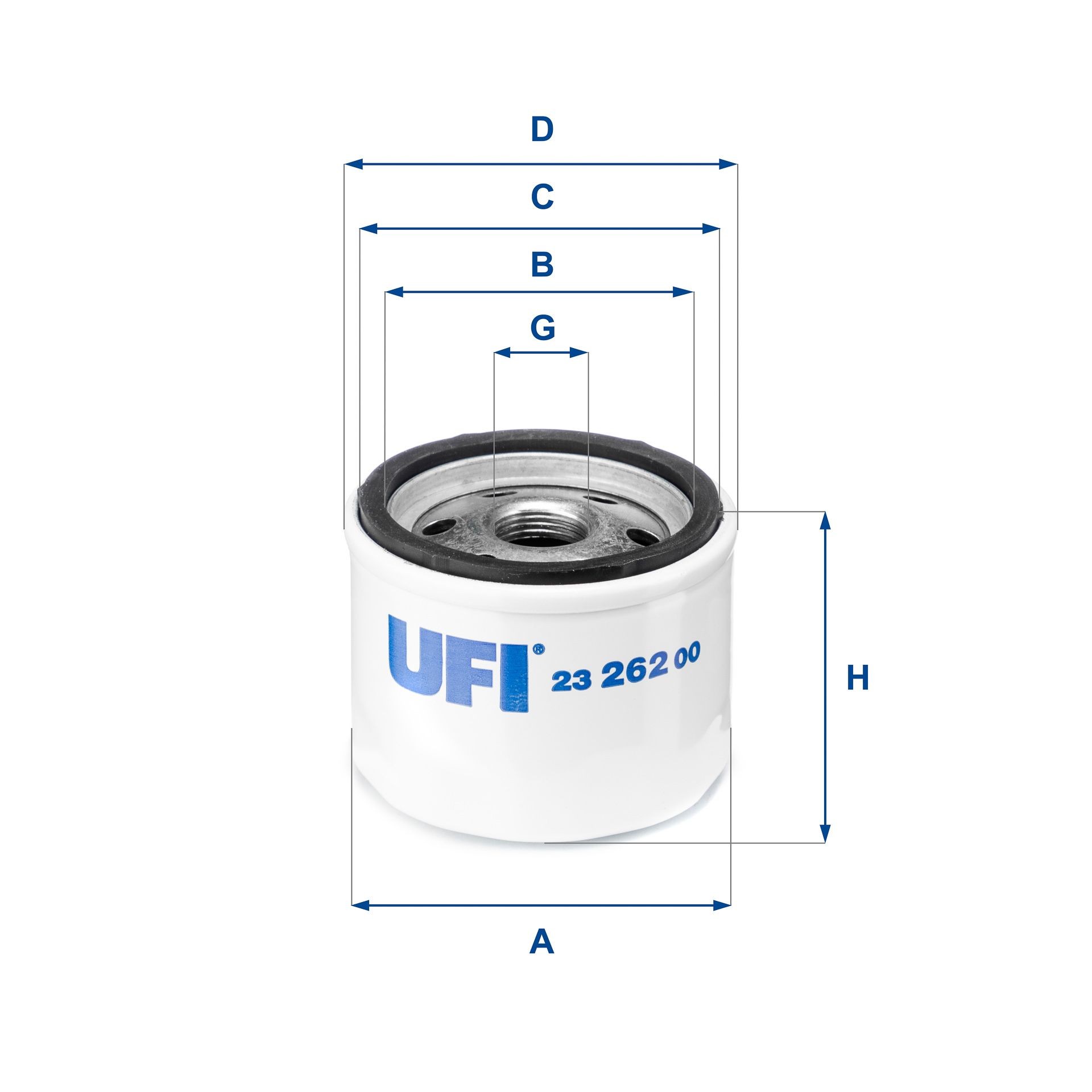 Original UFI Oil filters 23.262.00 for RENAULT 9