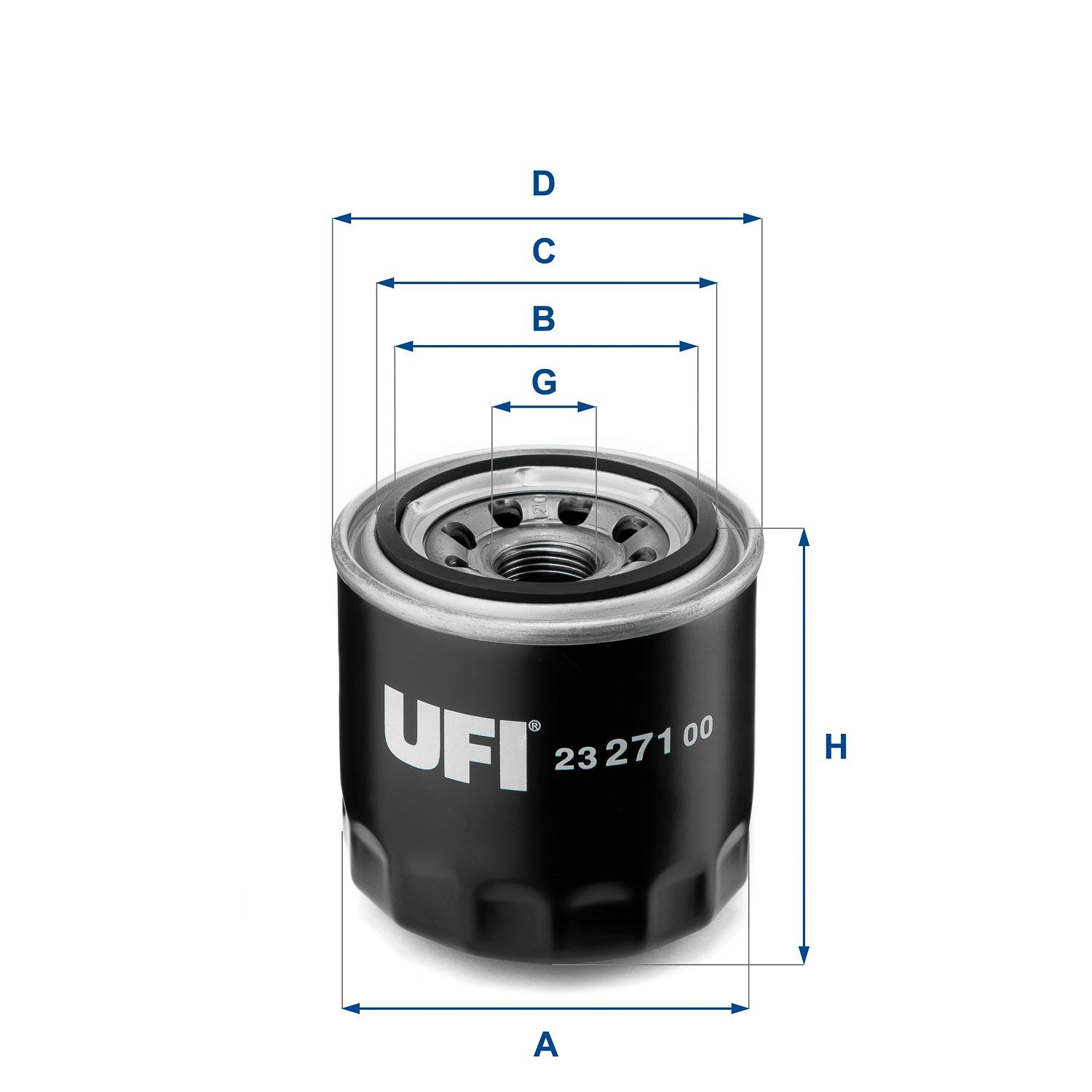 Original UFI Oil filter 23.271.00 for HYUNDAI STAREX