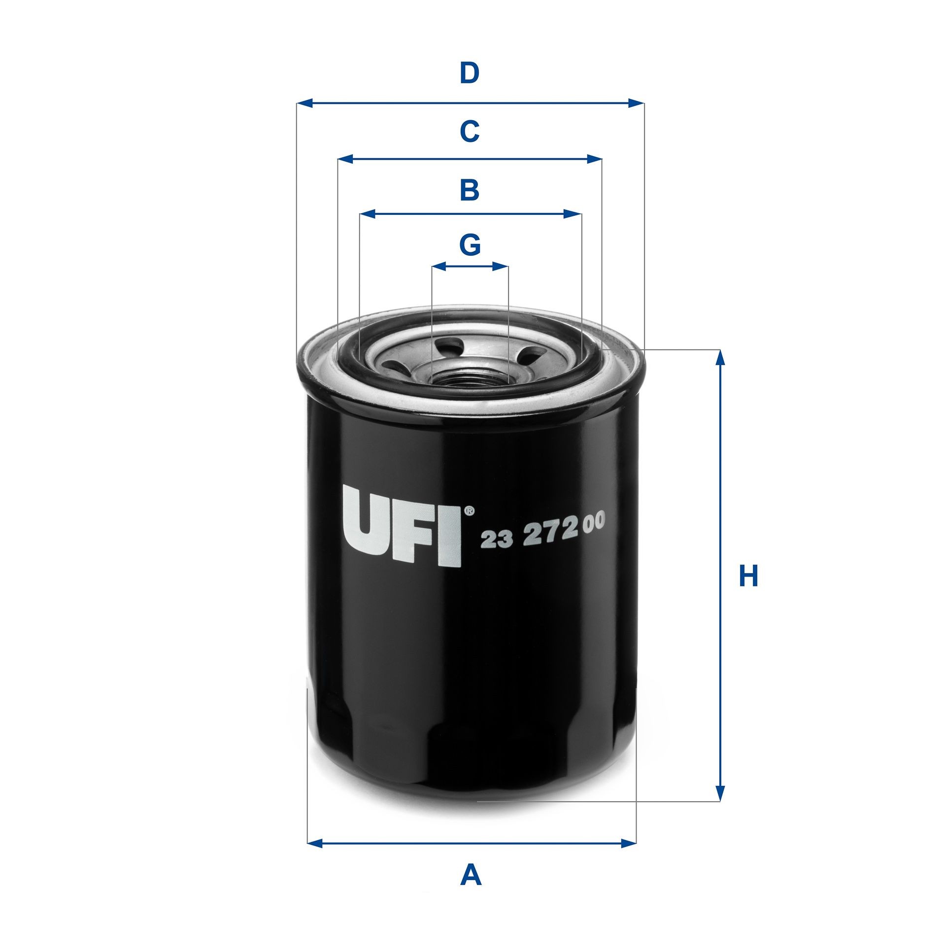 UFI M 20 X 1,5, with one anti-return valve, Spin-on Filter Inner Diameter 2: 53,5mm, Outer Diameter 2: 61,5mm, Ø: 80, 84mm, Height: 121,5mm Oil filters 23.272.00 buy