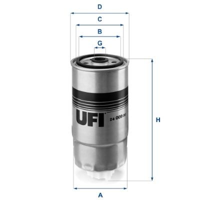 UFI 23.285.00 Oil filter 3/4-16 UNF, with one anti-return valve, Spin-on Filter
