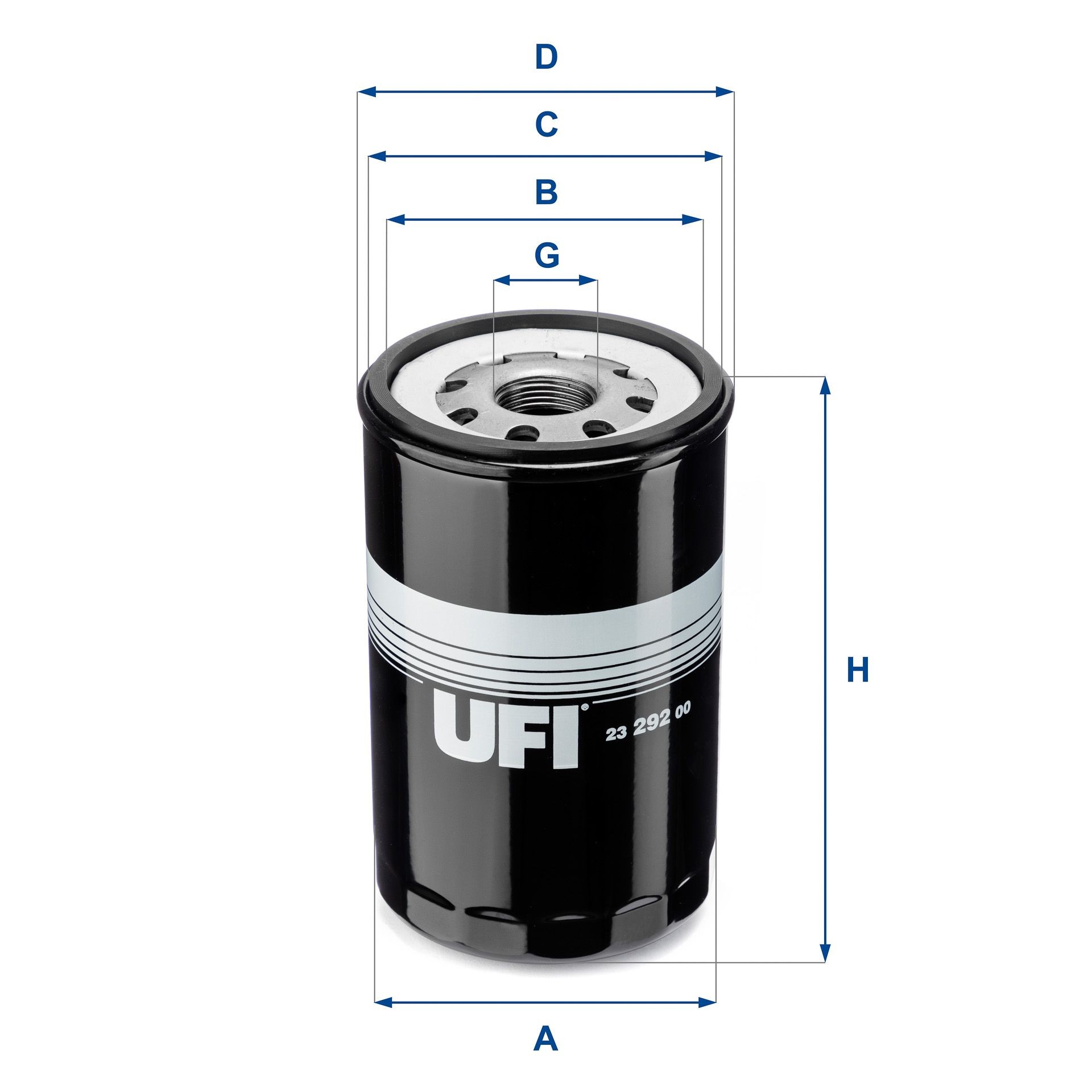 UFI M 30 X 2, Anschraubfilter Innendurchmesser 2: 92mm, Außendurchmesser 2: 102,5mm, Ø: 108, 110mm, Höhe: 180mm Ölfilter 23.292.00 kaufen