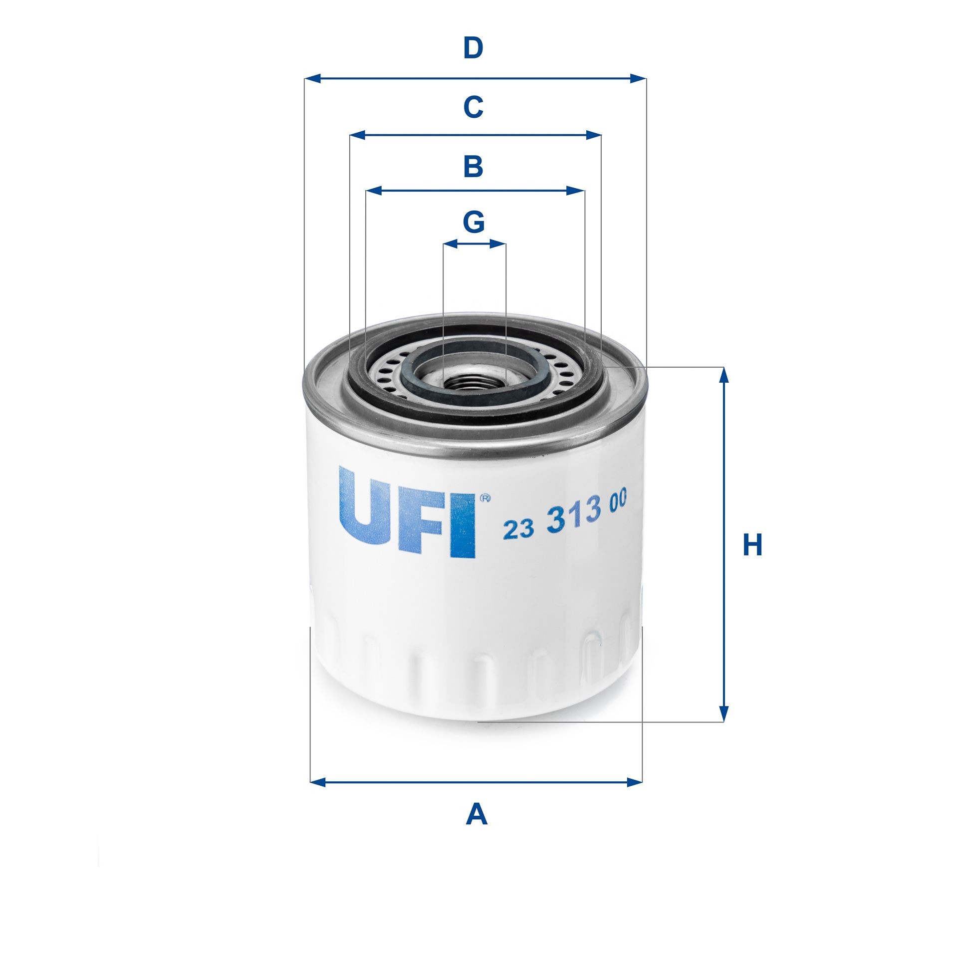 Original UFI Oil filter 23.313.00 for DAIHATSU CHARMANT