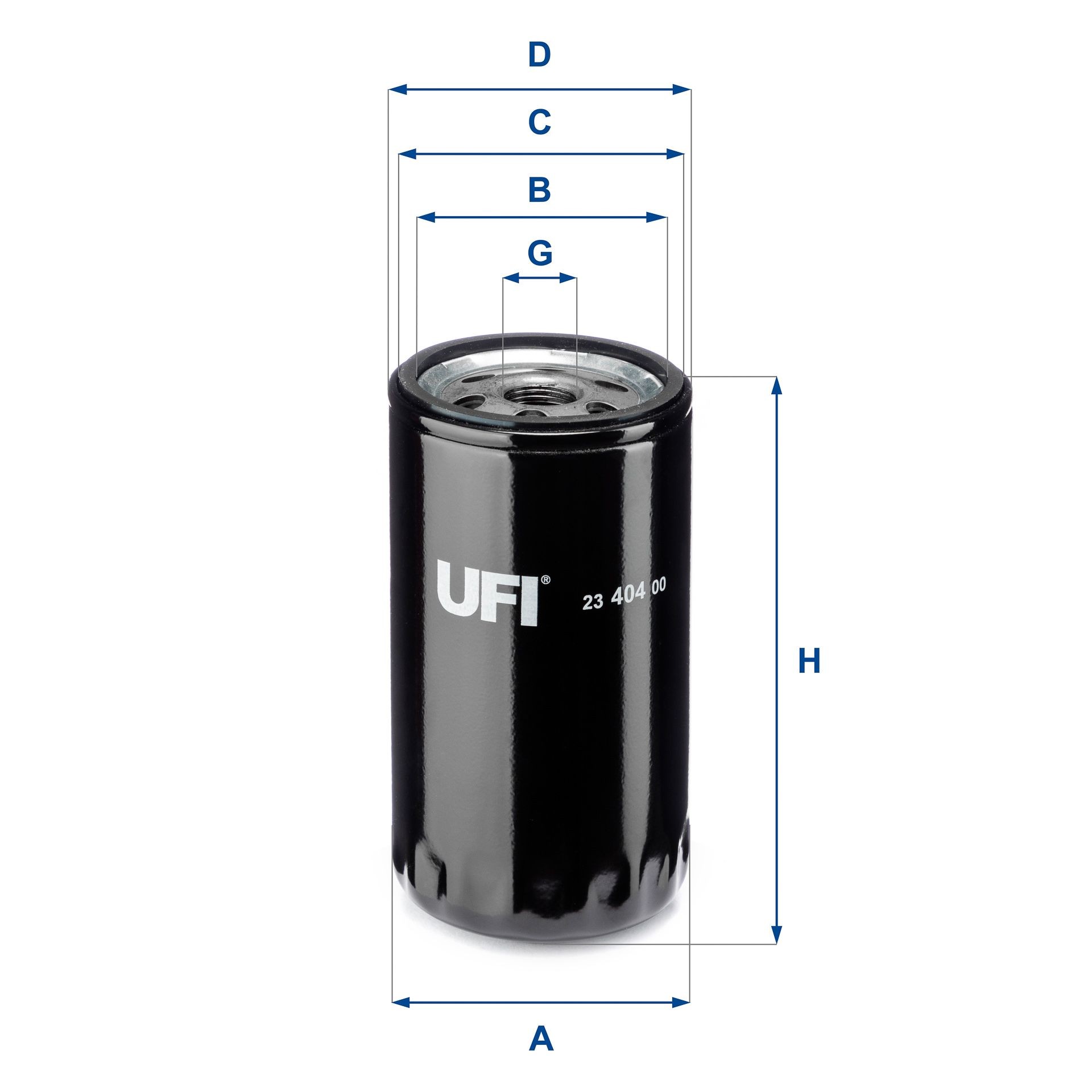 UFI 23.404.00 Oil filter 3/4-16 UNF, with one anti-return valve, Spin-on Filter