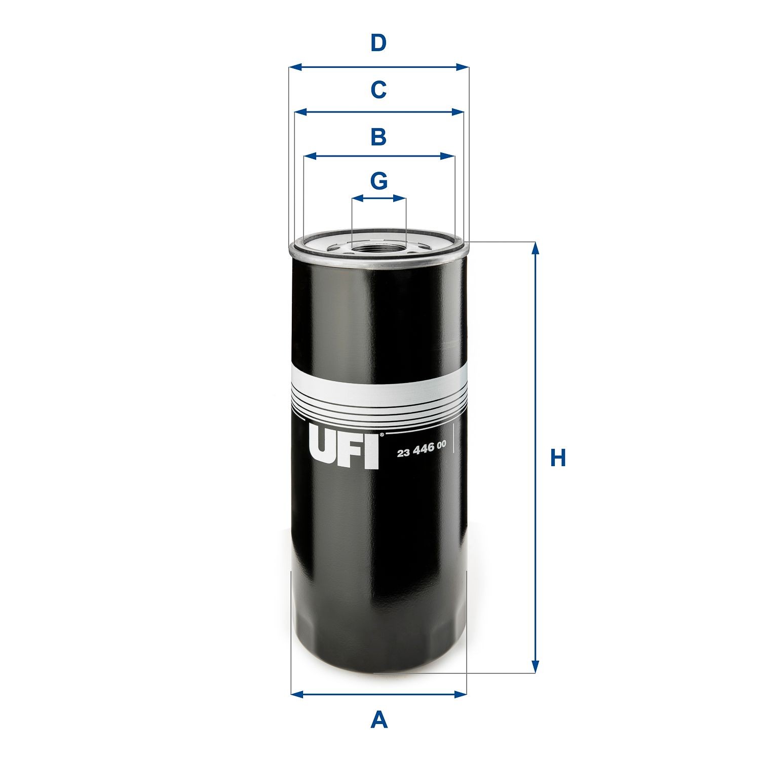 UFI 1 3/8-16 UNF, Spin-on Filter Inner Diameter 2: 92mm, Outer Diameter 2: 100mm, Ø: 108mm, Height: 260,5mm Oil filters 23.446.00 buy