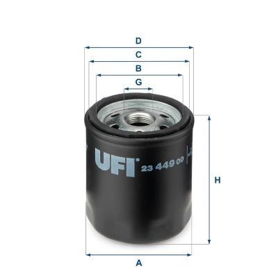 UFI M 20 X 1,5, with one anti-return valve, Spin-on Filter Inner Diameter 2: 61mm, Outer Diameter 2: 71mm, Ø: 76, 78mm, Height: 87,5mm Oil filters 23.449.00 buy