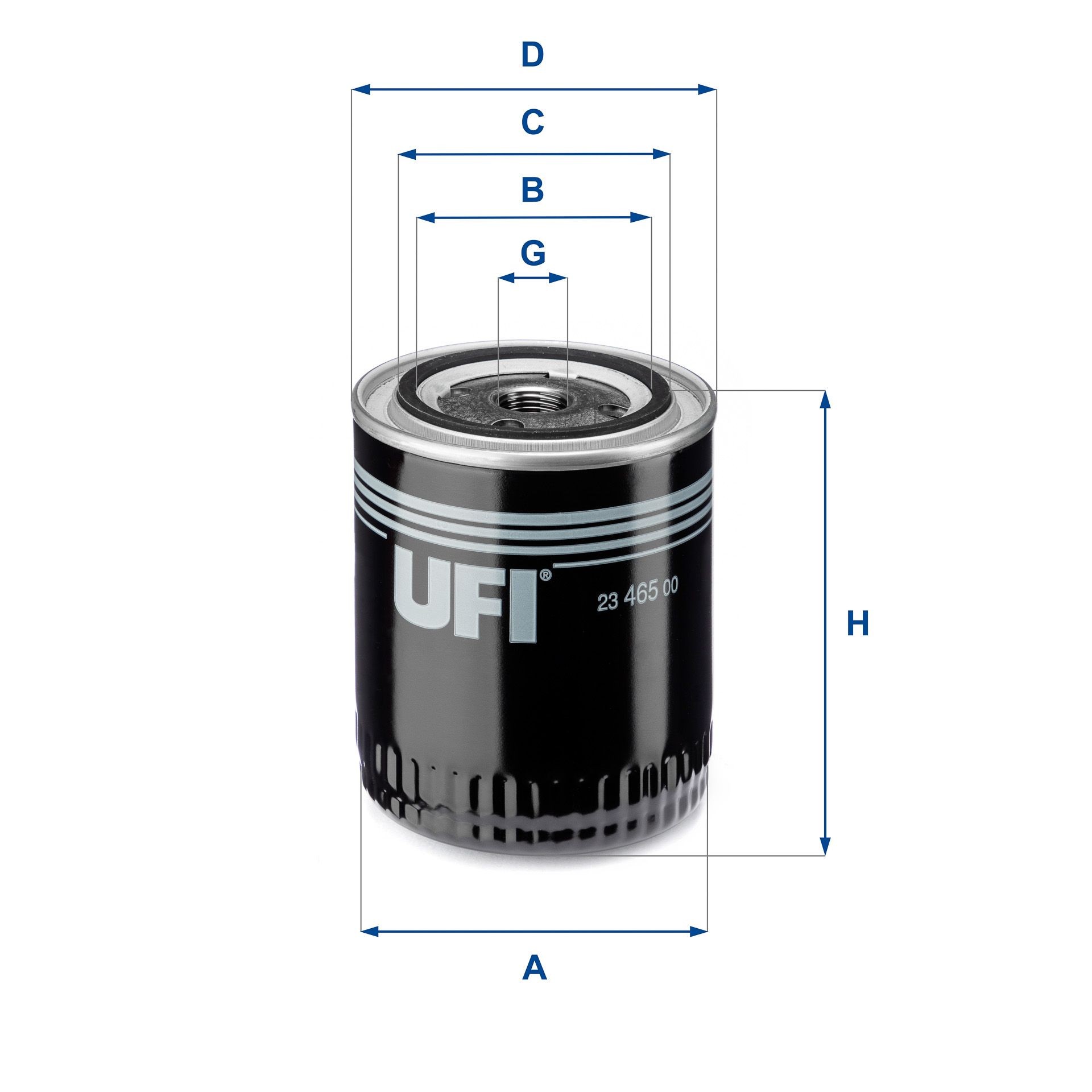 UFI 3/4-16 UNF, with one anti-return valve, Spin-on Filter Inner Diameter 2: 62mm, Outer Diameter 2: 71mm, Ø: 93, 96mm, Height: 114mm Oil filters 23.465.00 buy