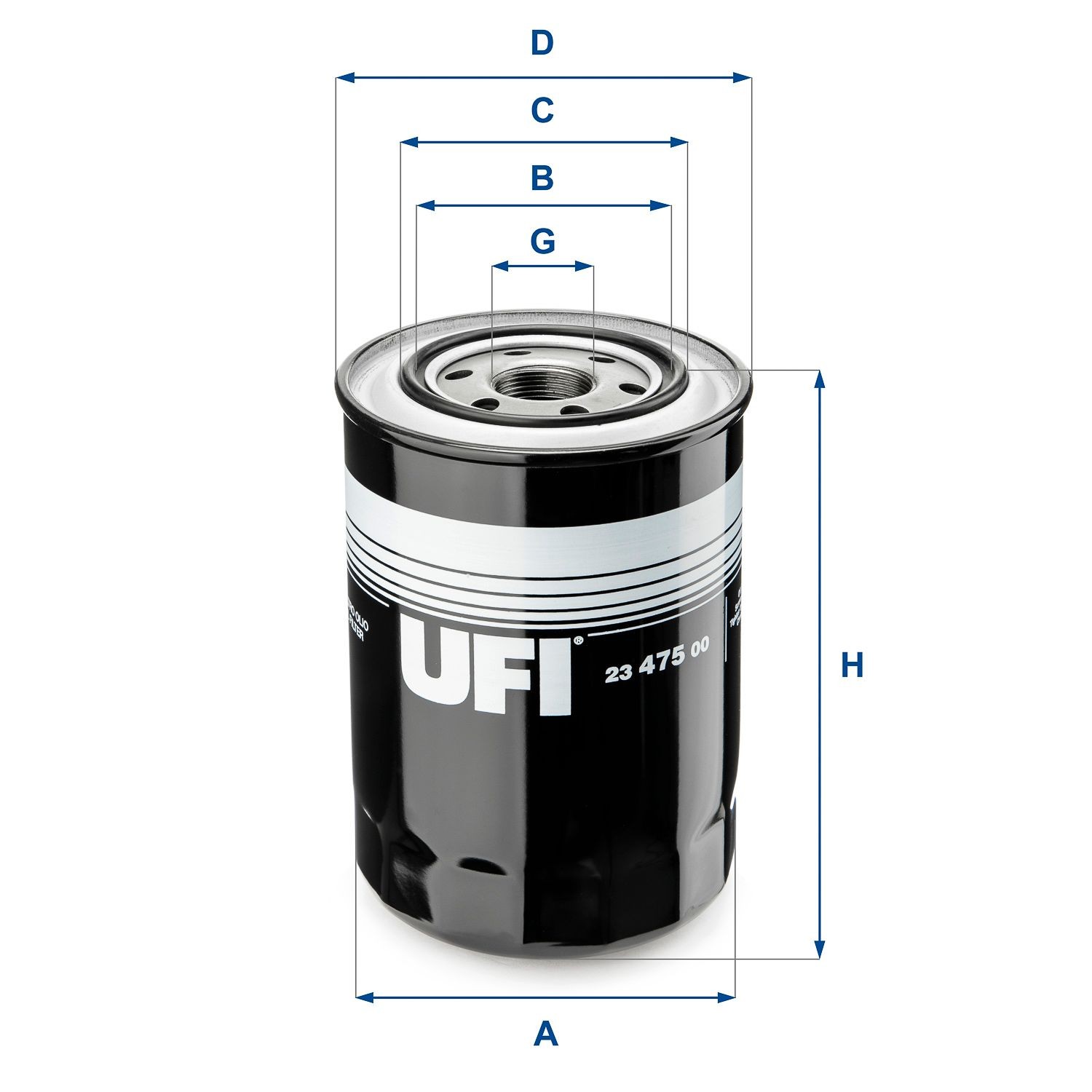 UFI 23.475.00 Oil filter M 26 X 1,5, Spin-on Filter