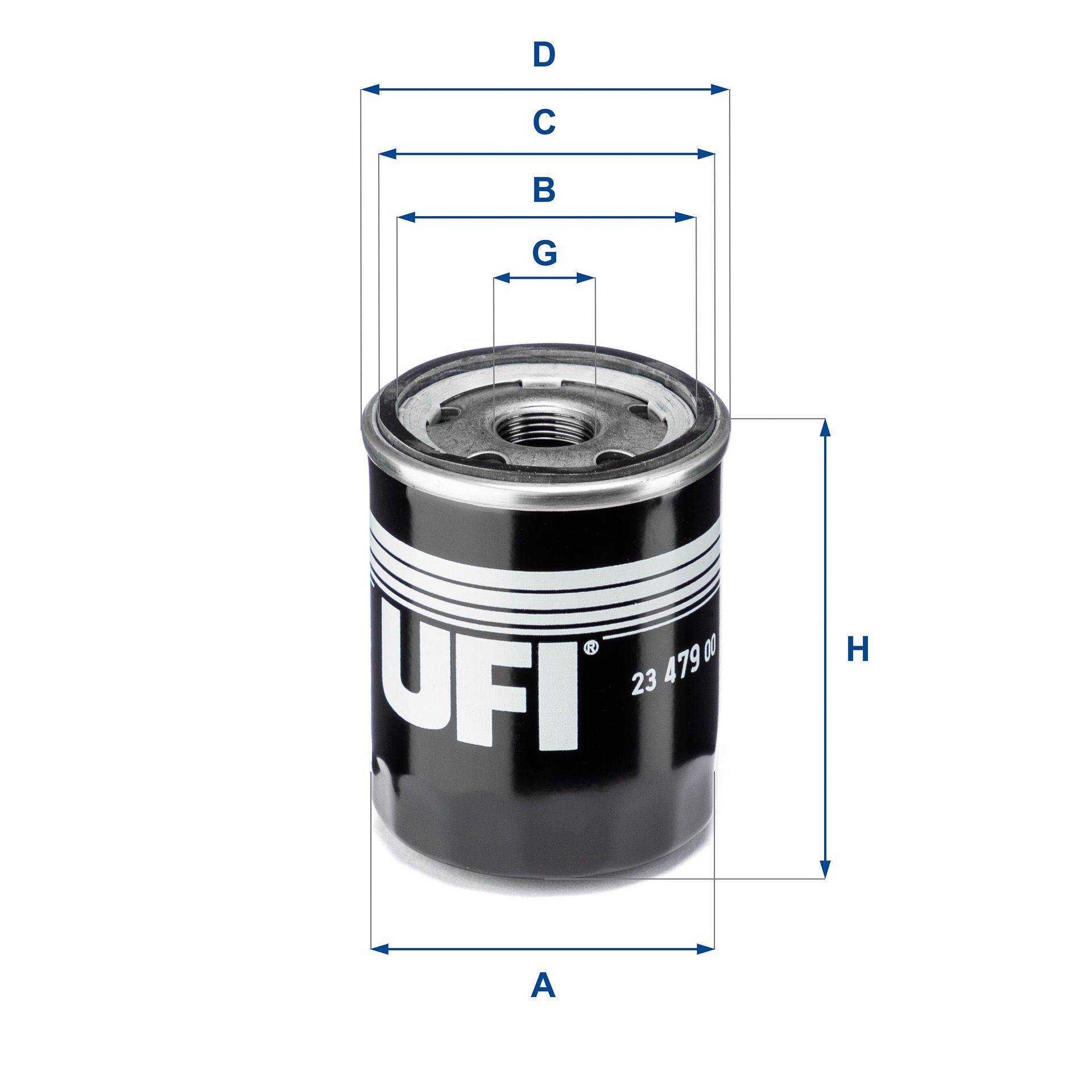 Original 23.479.00 UFI Engine oil filter MITSUBISHI