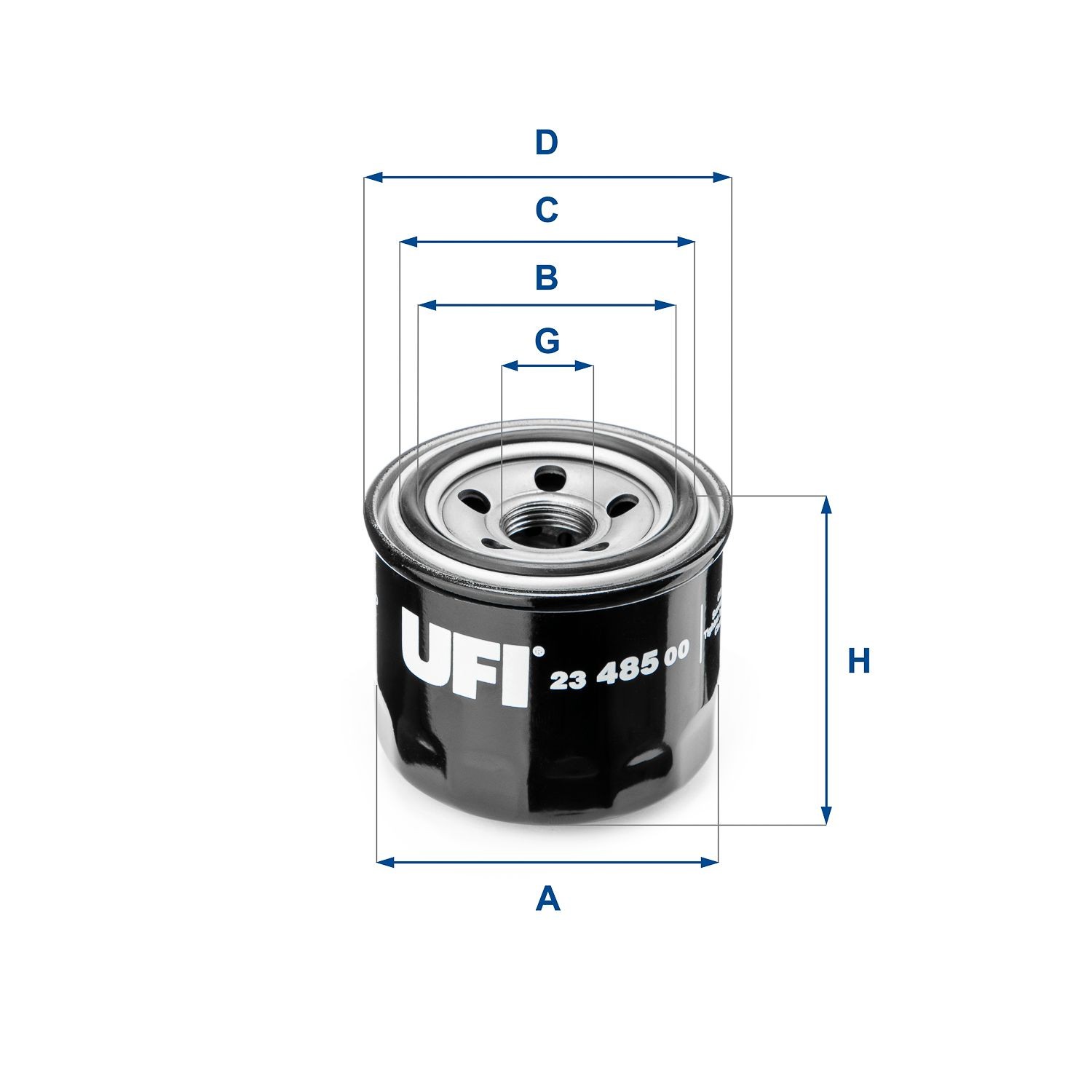 UFI M 20 X 1,5, with one anti-return valve, Spin-on Filter Inner Diameter 2: 56mm, Outer Diameter 2: 64mm, Ø: 76, 79,5mm, Height: 66mm Oil filters 23.485.00 buy
