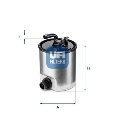 UFI 24.007.00 Fuel filter Filter Insert, 10mm