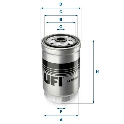 UFI 24.012.00 Fuel filter 319222B900