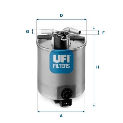 UFI 24.025.01 Fuel filter Filter Insert, 10mm, 10mm