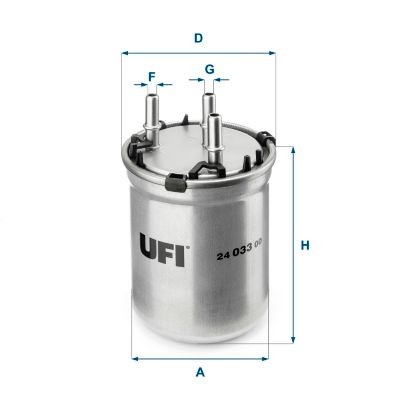 UFI 24.033.00 Fuel filter 6R0127400D