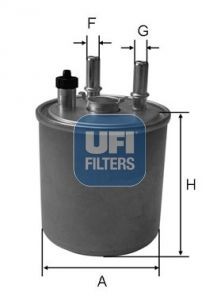 Original UFI Fuel filter 24.073.00 for RENAULT LAGUNA