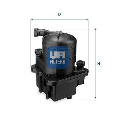 Original UFI Fuel filter 24.087.00 for RENAULT CLIO