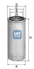 UFI Spin-on Filter Height: 92mm Inline fuel filter 24.304.01 buy