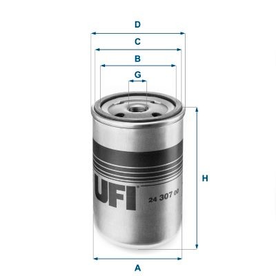 UFI 24.307.00 Fuel filter 0116 0243