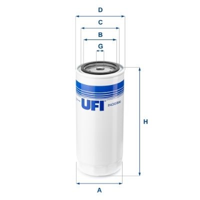 UFI Filtereinsatz Höhe: 212mm Kraftstofffilter 24.309.00 kaufen