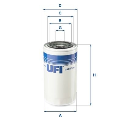 UFI 24.313.00 Fuel filter Spin-on Filter