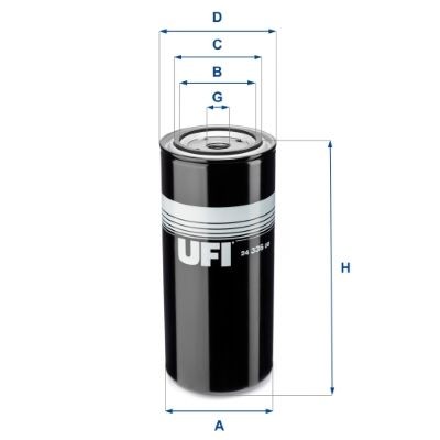 UFI Filtereinsatz Höhe: 212mm Kraftstofffilter 24.336.00 kaufen