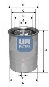 UFI Filter Insert Height: 121mm Inline fuel filter 24.339.00 buy