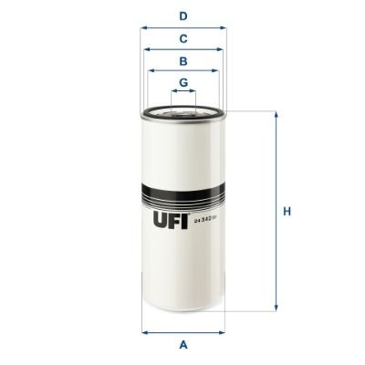 UFI Filter Insert Height: 262,5mm Inline fuel filter 24.342.00 buy