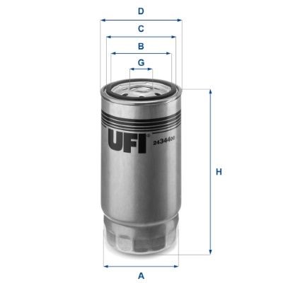 UFI 24.344.00 Fuel filter 13 32 7 786 647