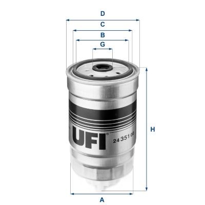 UFI Palivový filtr Daihatsu 24.351.00 v originální kvalitě