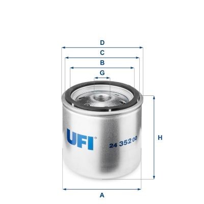 UFI Filter Insert Height: 75mm Inline fuel filter 24.352.00 buy