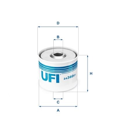 UFI 24.360.01 Fuel filter AT 17 387 T