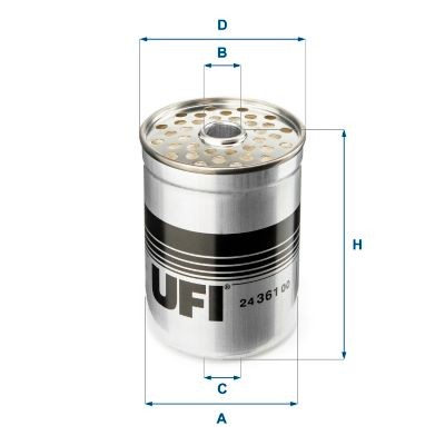 UFI 24.361.00 Fuel filter D8NN9176AA