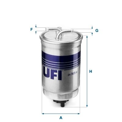 Comprare 24.365.00 UFI Cartuccia filtro Alt.: 152,5mm Filtro carburante 24.365.00 poco costoso