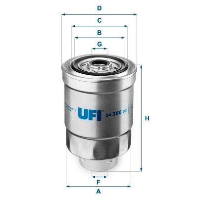 UFI 24.366.00 Fuel filter 8-94167-398-0