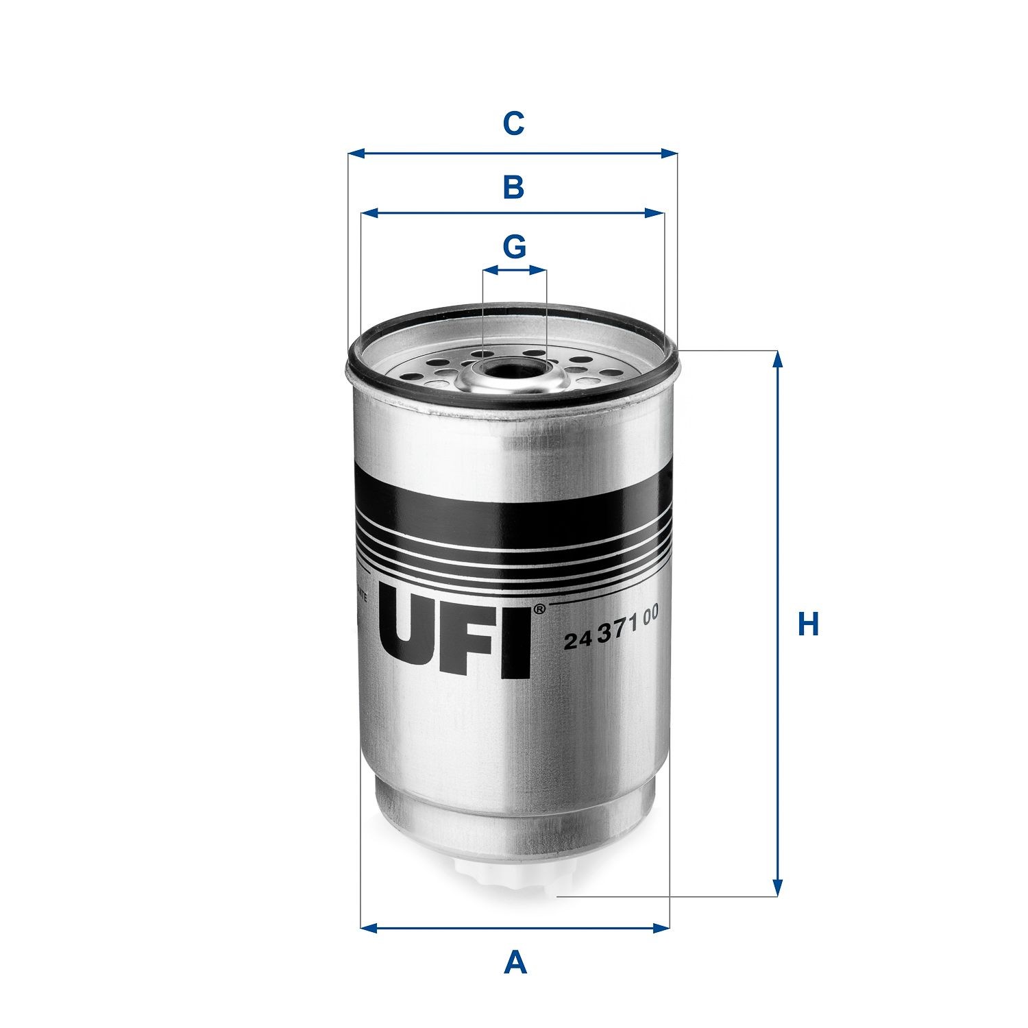 UFI Filter Insert Height: 161mm Inline fuel filter 24.371.00 buy